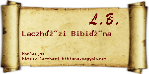 Laczházi Bibiána névjegykártya